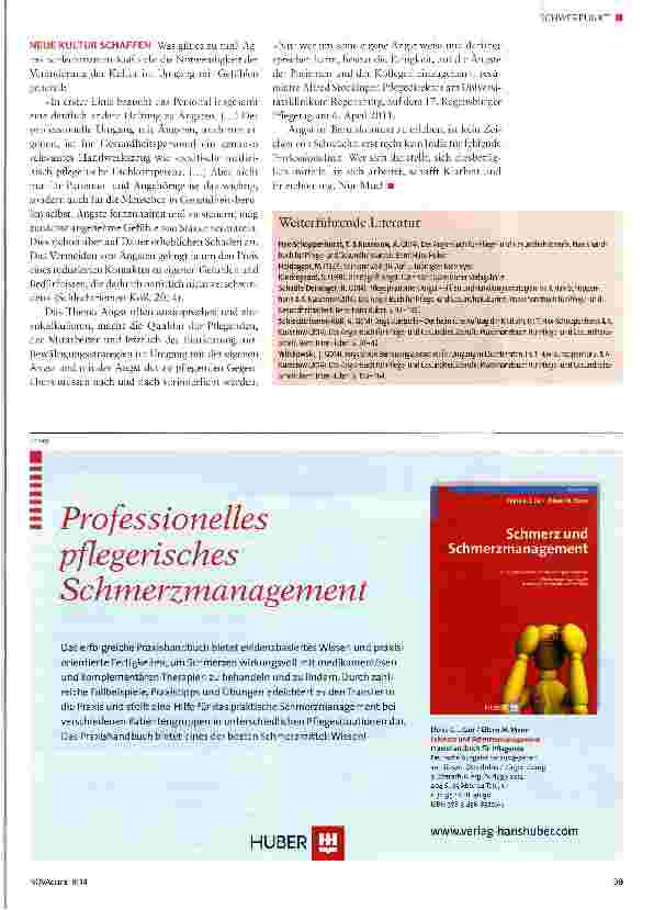 Vorschauseite 4: Vom Mythos des schmerzfreien «Pflege-Indianers»