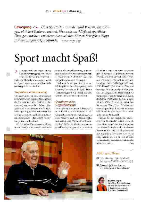 Vorschauseite 1: Sport macht Spaß!