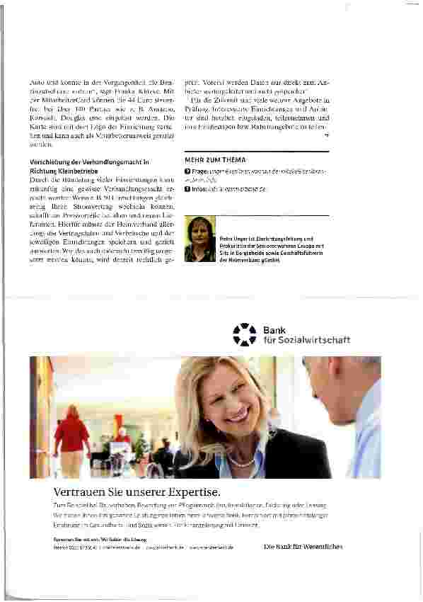 Vorschauseite 4: Kosten sparen im Heimverband