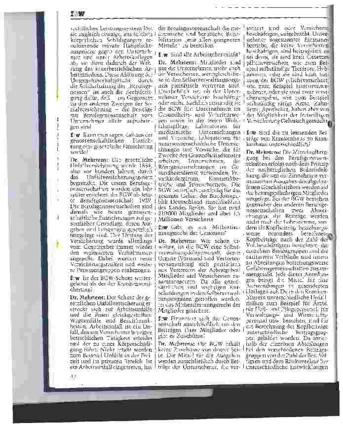 Vorschauseite 2: Das aktuelle Interview mit dem neuen Direktor der Berufsgenossenschaft Gesundheitsdienst