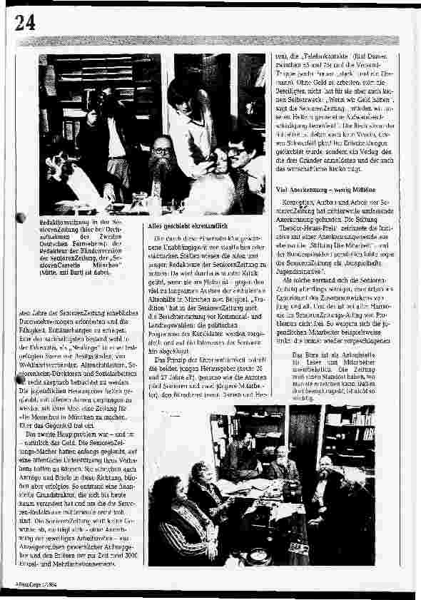 Vorschauseite 2: Senioren-Zeitung: Durch und mit und für alte Menschen
