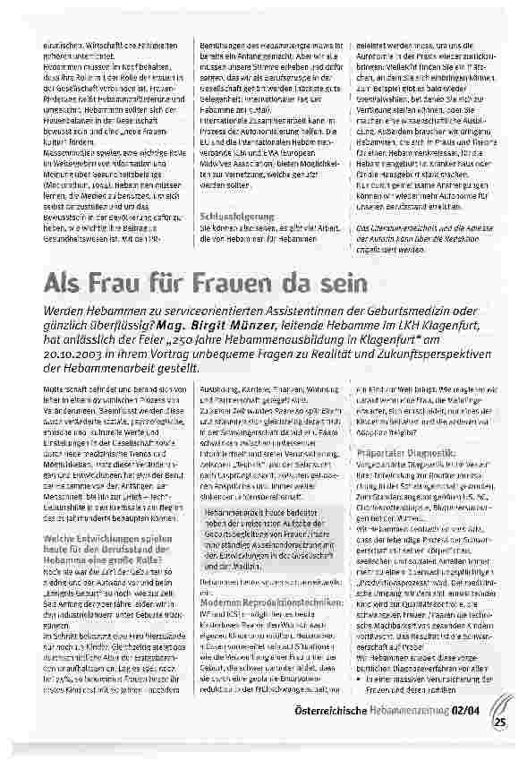 Vorschauseite 4: Die Autonomie der Hebamme