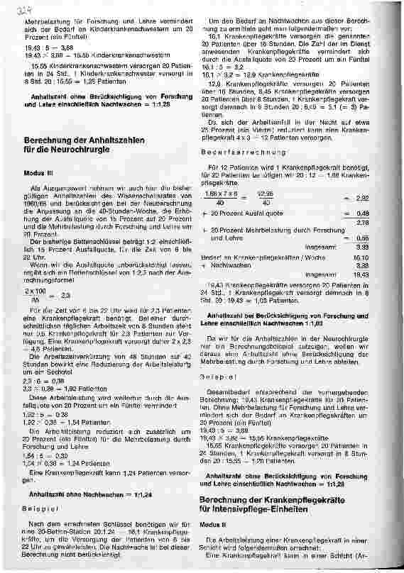 Vorschauseite 2: Anhaltszahlen für den Krankenpflegedienst