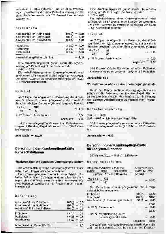 Vorschauseite 3: Anhaltszahlen für den Krankenpflegedienst