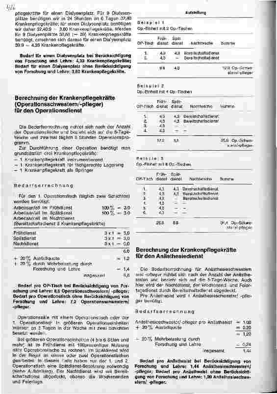 Vorschauseite 4: Anhaltszahlen für den Krankenpflegedienst