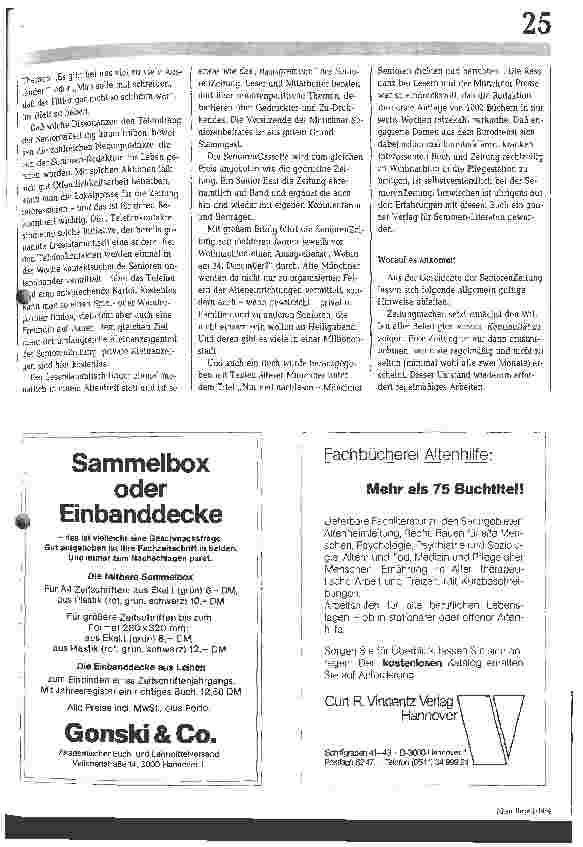 Vorschauseite 3: Seniorenzeitung: Durch und mit und für alte Menschen