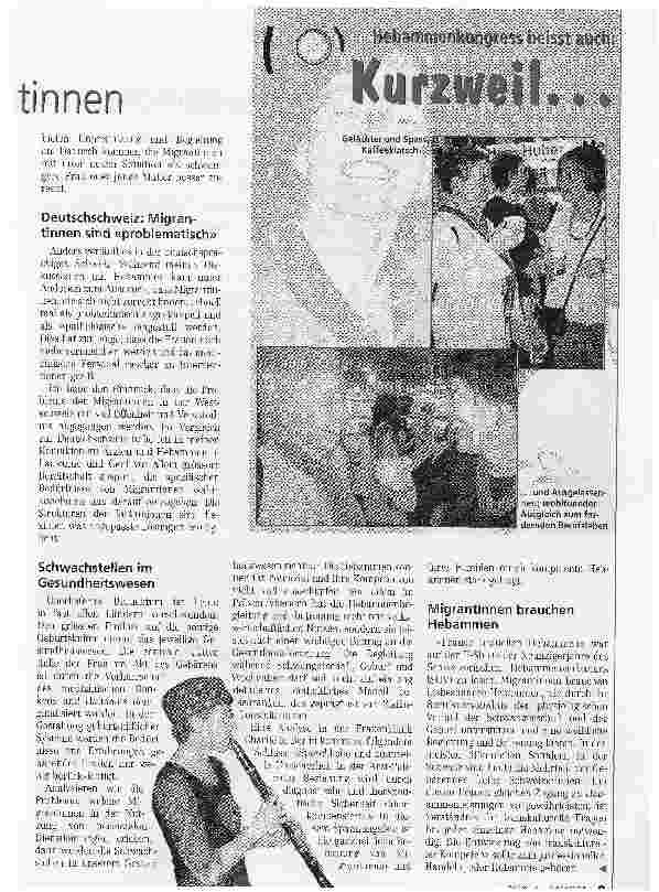 Vorschauseite 2: Hebammen und MigrantinnenResultate einer CH-Umfrage