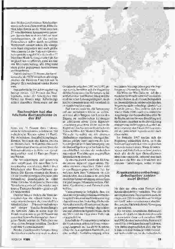 Vorschauseite 2: Westliches Gesundheitssystem mit tschechischen Webfehlern