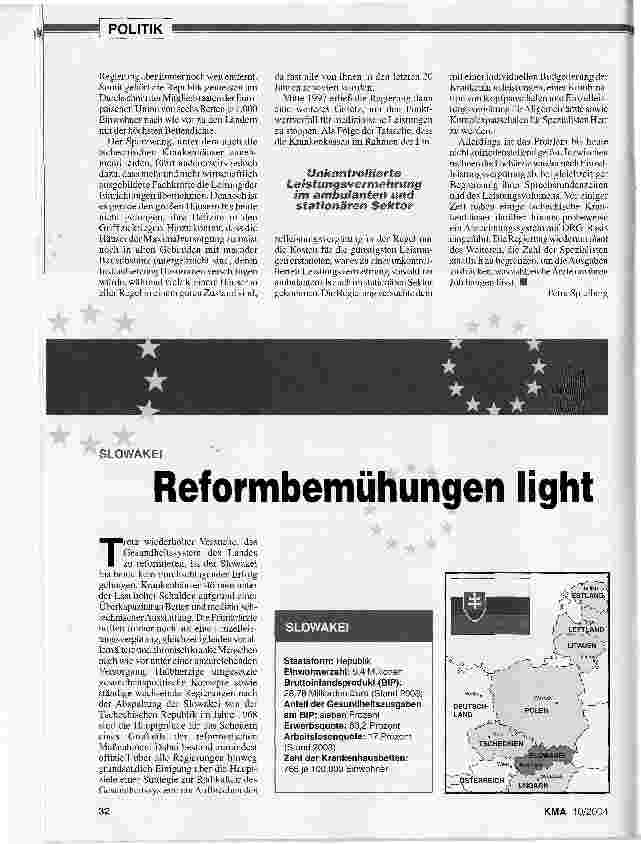 Vorschauseite 3: Westliches Gesundheitssystem mit tschechischen Webfehlern