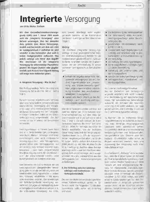 Vorschauseite 1: Integrierte Versorgung