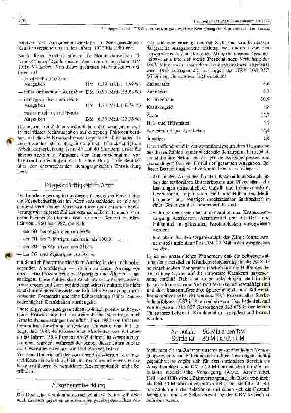 Vorschauseite 2: Stellungsnahme der DKG zum Regierungsentwurf zur Neuordnung der Krankenhausfinanzierung