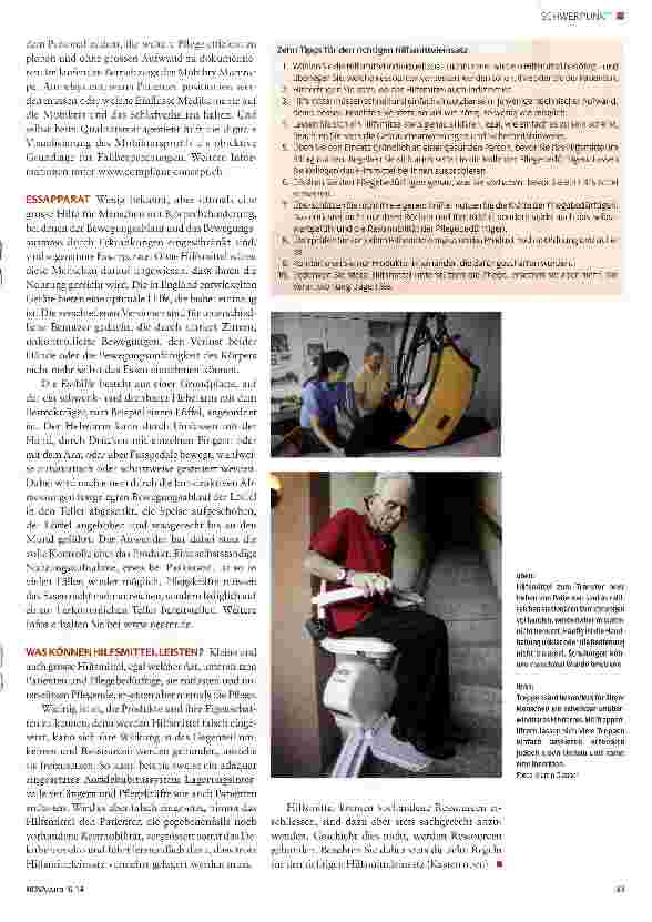 Vorschauseite 3: Ressource Hilfsmittel-kleine und grosse Helfer für den Pflegealltag