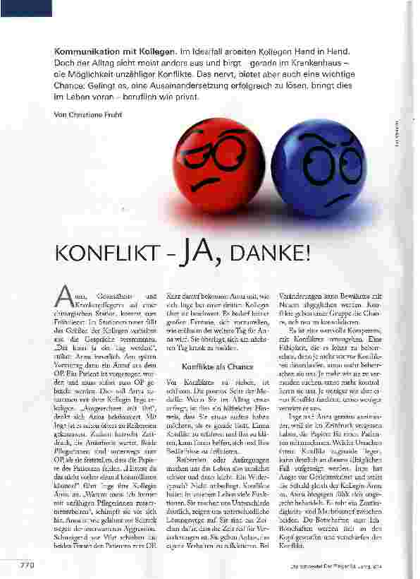 Vorschauseite 1: KONFLIKT-JA, DANKE!