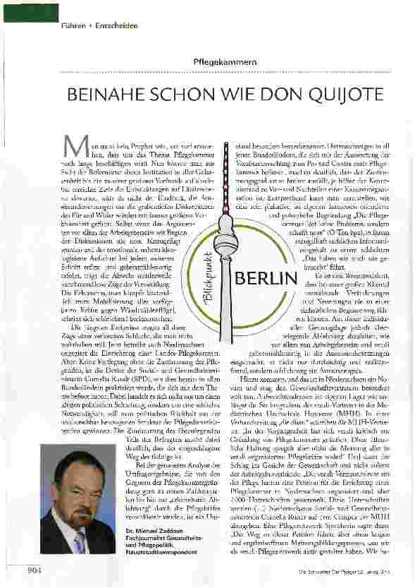 Vorschauseite 1: BEINAHE SCHON WIE DON QUIJOTE