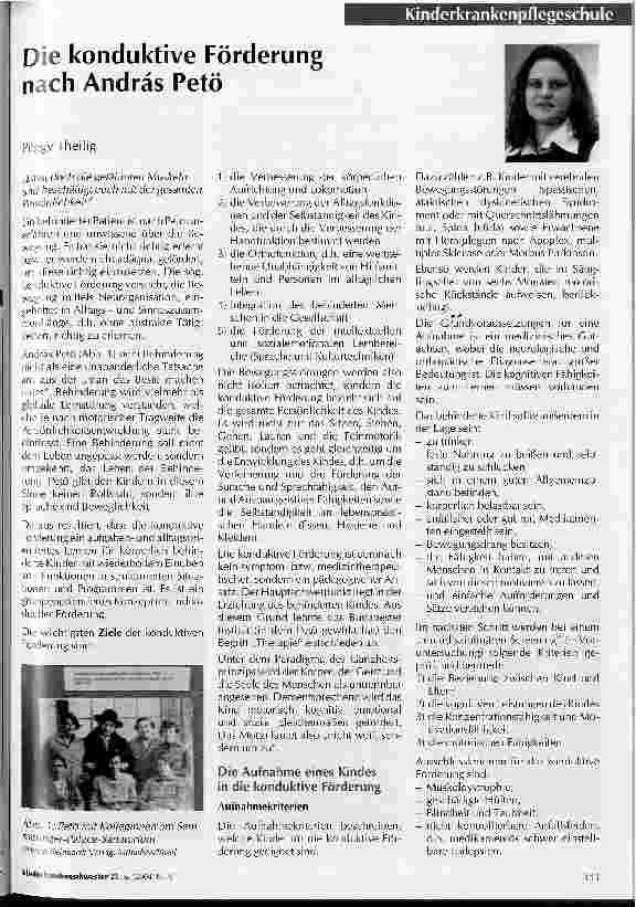 Vorschauseite 1: Die konduktive Förderung nach András Petö