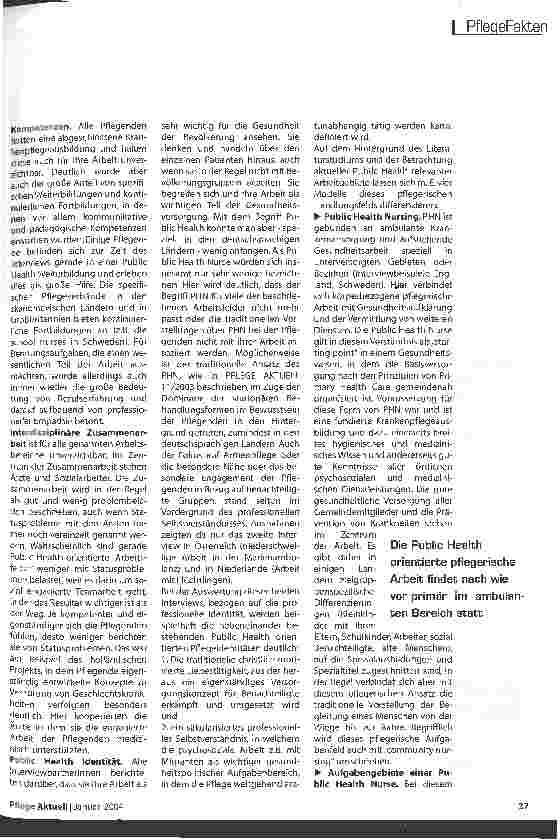 Vorschauseite 4: Public Health - Vielfalt in Europa