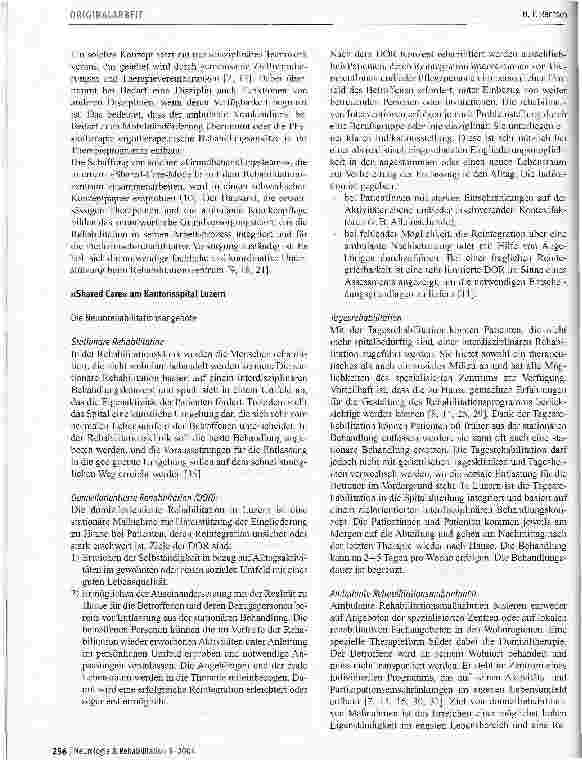 Vorschauseite 4: Das Shared Care Modell als effizientes und qualitativ hoch stehendes Versorgungsprinzip in der RehabilitationBeispiel der Neurorehabilitation des Kantonsspitals Luzern