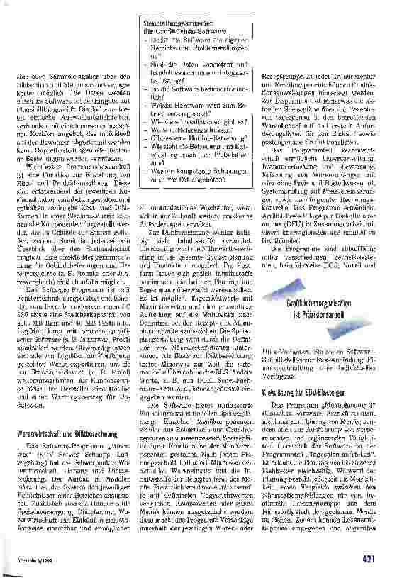 Vorschauseite 2: EDV in der Hauswirtschaft