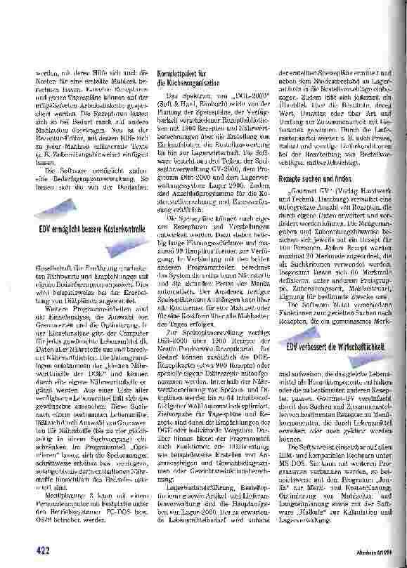 Vorschauseite 3: EDV in der Hauswirtschaft