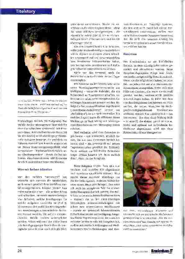 Vorschauseite 3: Mobile IT im Krankenhaus: The missing link oder „Wie man Pilot wird