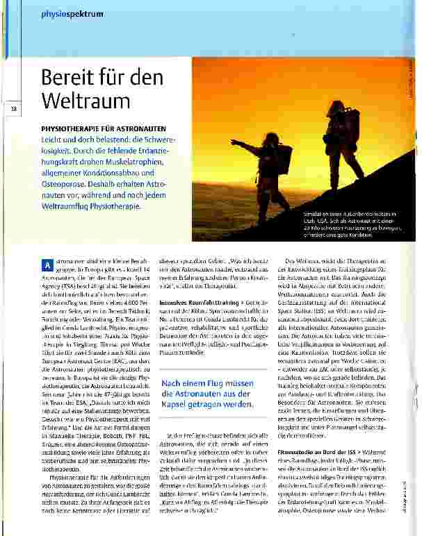 Vorschauseite 1: Bereit für den Weltraum