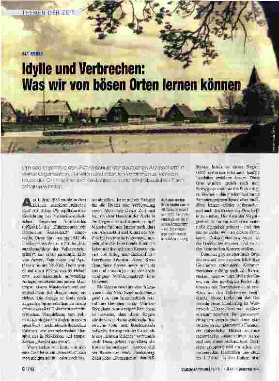 Vorschauseite 1: Idylle und Verbrechen: Was wir von bösen Orten lernen können