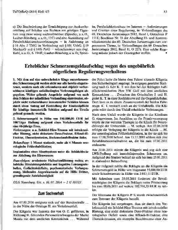 Vorschauseite 4: Arztebewertungsportale — Kein Auskunftsanspruch gegen Portalbetreiber bzgl. der Daten eines Nutzers