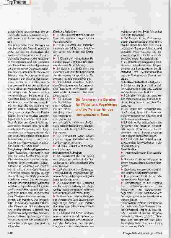 Vorschauseite 3: Der pflegerische Case Manager