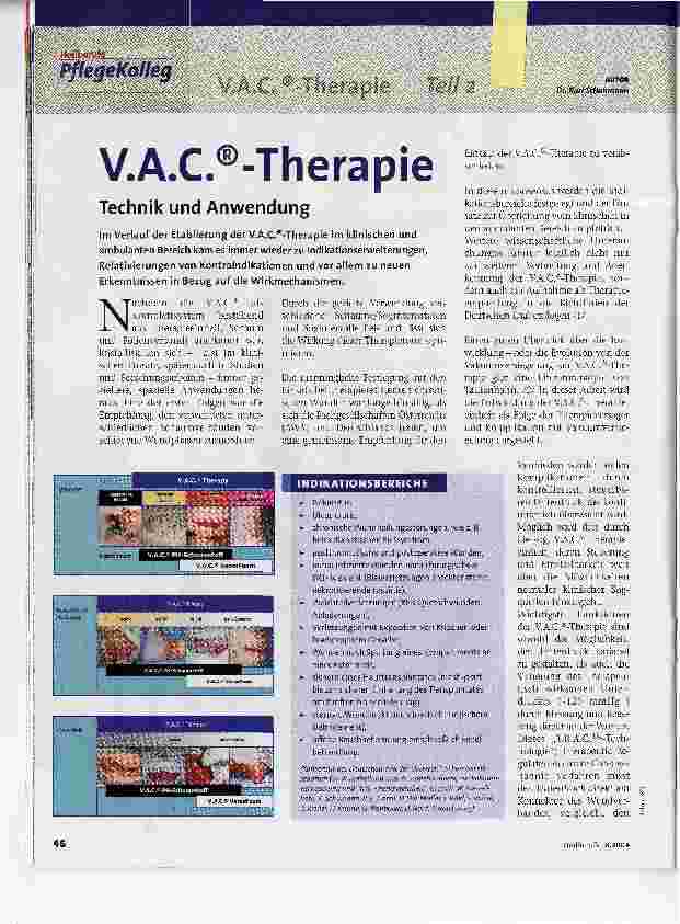 Vorschauseite 1: V.A.C.®-TherapieTechnik und Anwendung, Teil 2