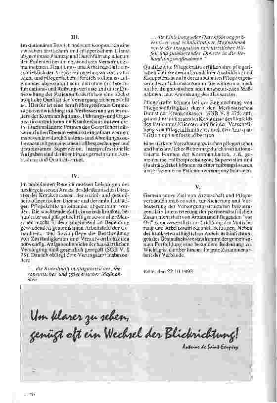 Vorschauseite 2: Das lange angekündigte Kooperationspapier zwischen Ärzten und Pflegeberufen wurde verabschiedet