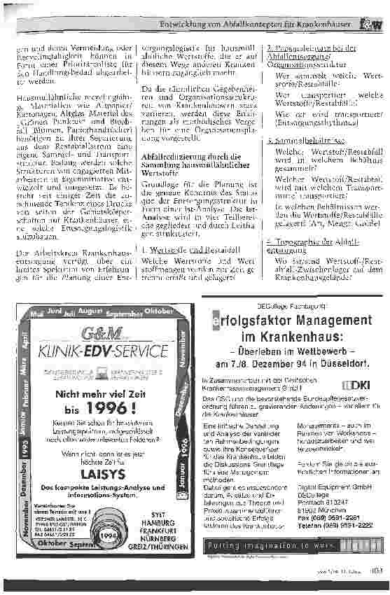 Vorschauseite 2: Entwicklung von Abfallkonzepten für Krankenhäuser