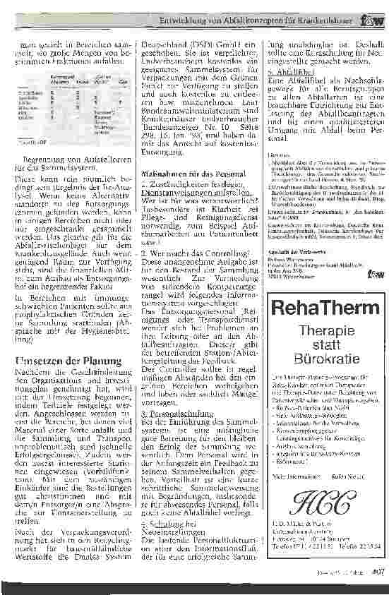 Vorschauseite 6: Entwicklung von Abfallkonzepten für Krankenhäuser