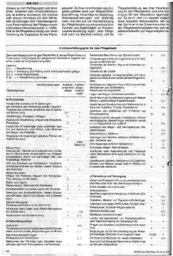 Vorschauseite 3: Stellenbeschreibung und Arbeitsverteilungspläne im Pflege und Funktionsdienst