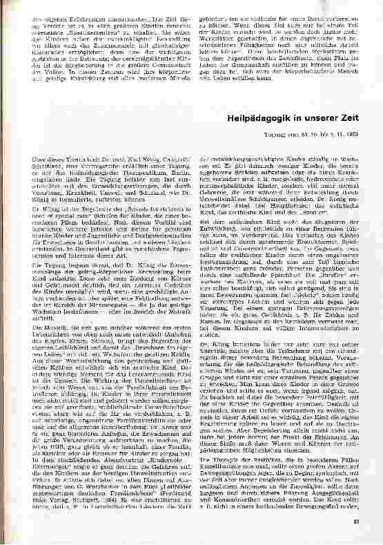 Vorschauseite 3: Zur Behandlung und Betreuung des cerebralgelähmten Kindes