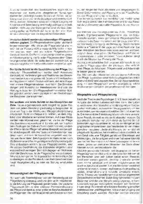 Vorschauseite 2: Thema: Pflegeplanung Hausarbeit
