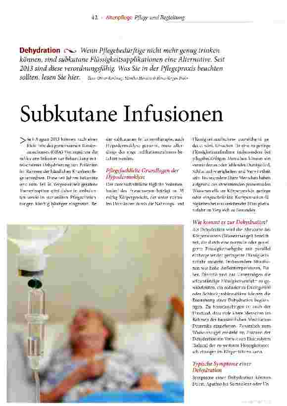 Vorschauseite 1: Subkutane Infusionen