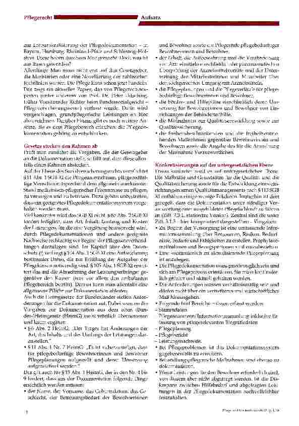 Vorschauseite 2: Entbürokratisierung der Pflegedokumentation: Was die Pflege schon jetzt tun kann! Pflegerecht