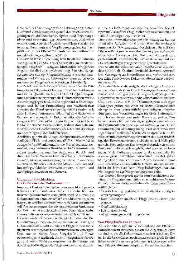 Vorschauseite 3: Entbürokratisierung der Pflegedokumentation: Was die Pflege schon jetzt tun kann! Pflegerecht