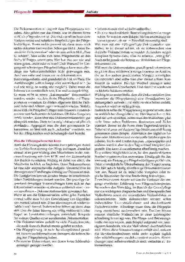 Vorschauseite 4: Entbürokratisierung der Pflegedokumentation: Was die Pflege schon jetzt tun kann! Pflegerecht