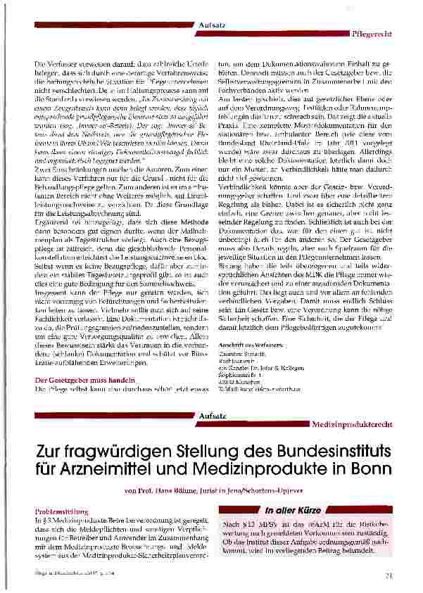 Vorschauseite 5: Entbürokratisierung der Pflegedokumentation: Was die Pflege schon jetzt tun kann! Pflegerecht