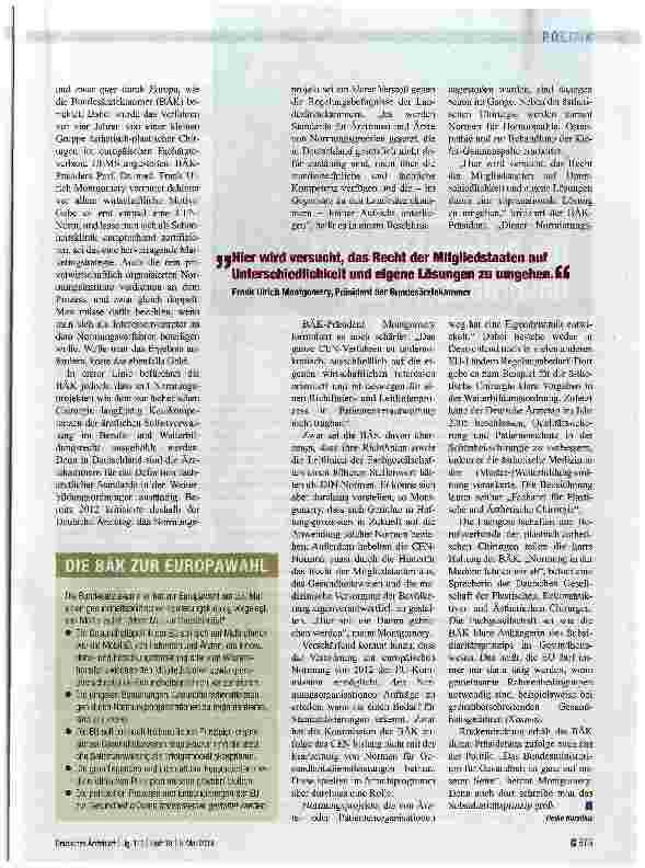 Vorschauseite 2: Kammer kritisiert Übergriffe Europas