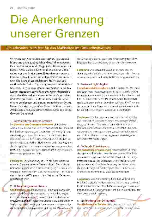 Vorschauseite 1: Die Anerkennung unserer Grenzen