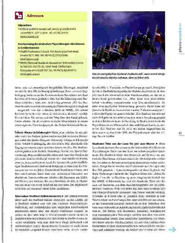 Vorschauseite 2: Master-Studiengänge in Europa Wege in die Wissenschaft