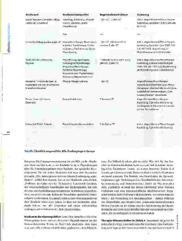 Vorschauseite 3: Master-Studiengänge in Europa Wege in die Wissenschaft