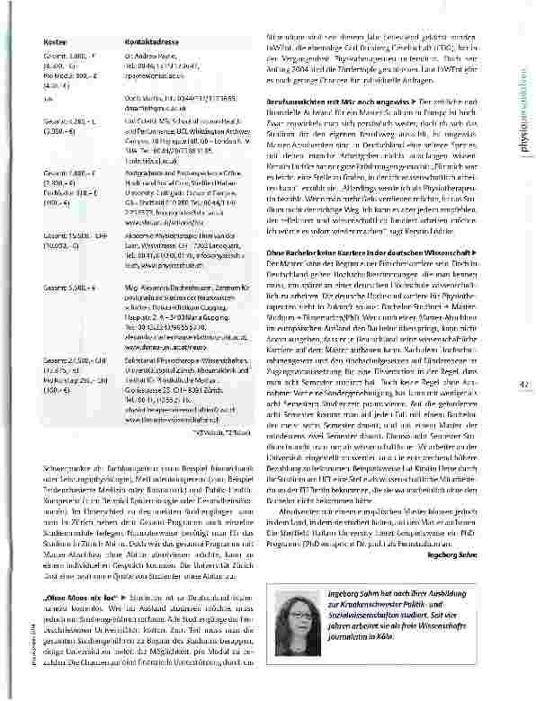Vorschauseite 4: Master-Studiengänge in Europa Wege in die Wissenschaft