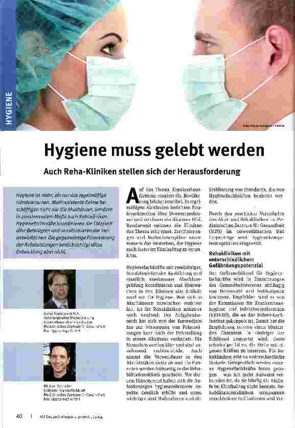 Vorschauseite 1: Hygiene muss gelebt werden