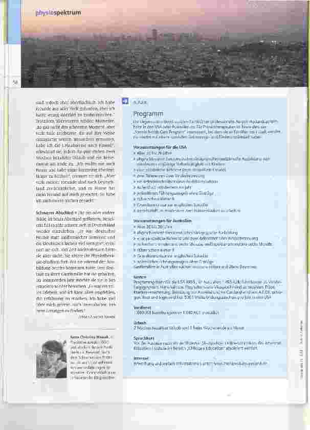 Vorschauseite 3: Eine Physio als Au-pair
