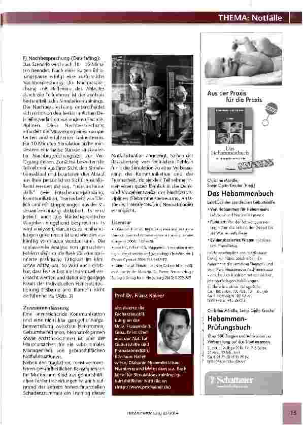 Vorschauseite 4: Simulationstrainin von geburtshilflichen Notfällen