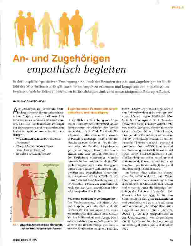 Vorschauseite 1: Anund Zugehörigen empathisch begleiten