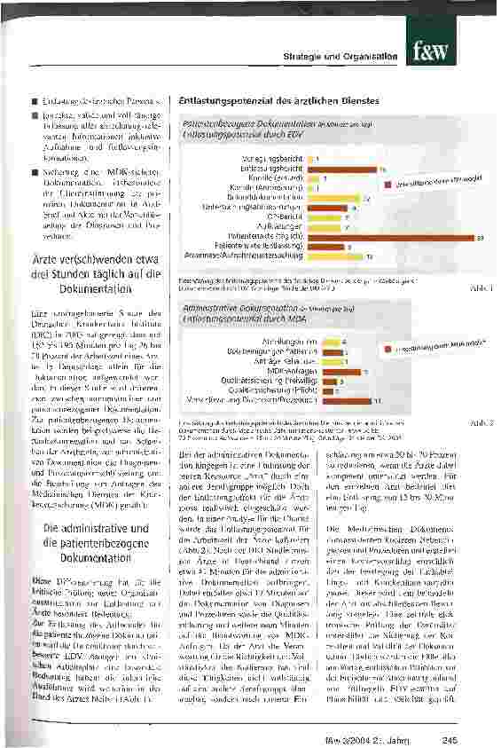 Vorschauseite 2: MDA - für die Charite ein dreifacher Erfolg. Vollständige Dokumentation, bessere Organisation, Entlastung der Ärzte und Pflege ohne zusätzliche Kosten.